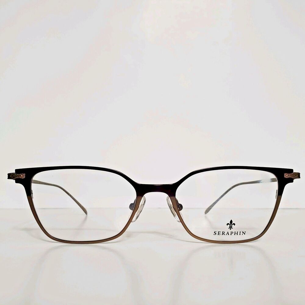 Seraphin Titanium Purple/Gold Eyeglasses Frames 50-17-140 Handmade Japan